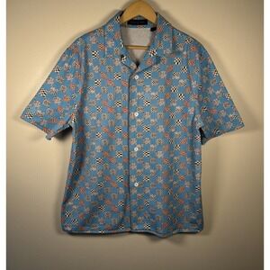 LOUIS VUITTON Distorted Damier Shirt Mens Large Cotton Button Up 21SS Collection